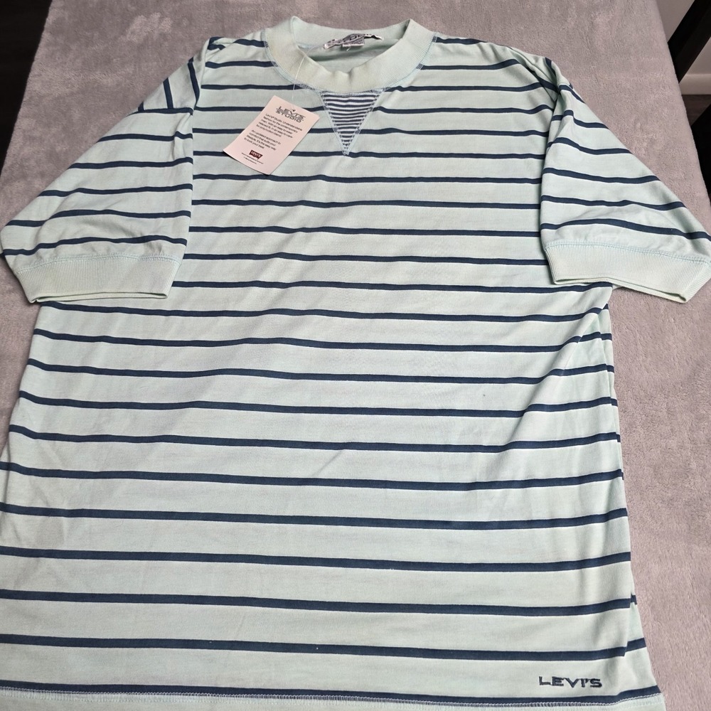 VTG Levis Studio 80s Mens Striped Short Sleeved T Shirt SZ Medium
